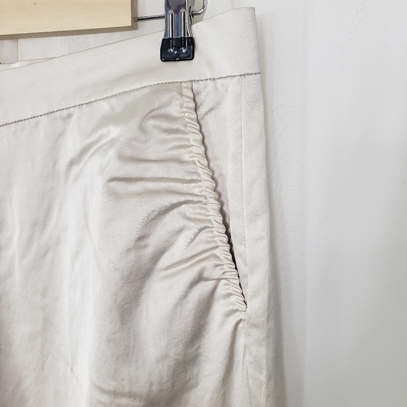 Giorgio Armani satin wide leg pant cream gray size 44 - Picture 3 of 10